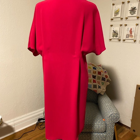 Vince Pink Magenta Short Sleeve Shift Dress Small - Picture 6 of 9